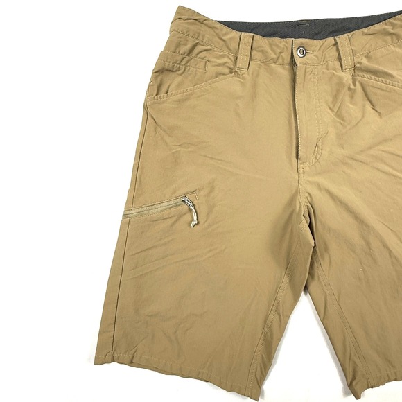 Patagonia Quandary Shorts Tan Khaki Hiking Technical Stretch 10 Inseam Mens 32 - Picture 2 of 8